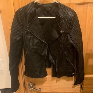 Top shop leather jacket - worn twice - size 6